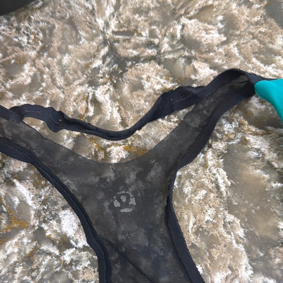 Lululemon Athletica Blue and Black Racerback Sports Bra / E38 - Picture 2 of 3